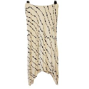 Helmut Lang Silk Printed Pleated Size 4 Women Skirt